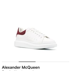 SOLD ON STOCK X  A McQueen Burgundy & White Sneakers